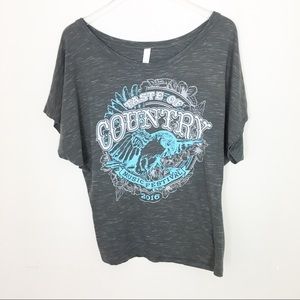 County Music Graphic Band Festival Tee XL fits like a L